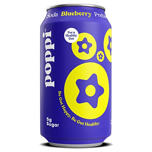 poppi A Healthy Sparkling Prebiotic Soda w Real Fruit Juice Gut Health  Immunity Benefits 12pk 12oz Cans Blueberry