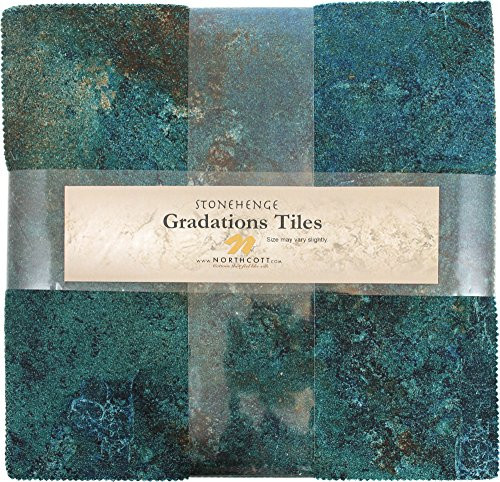 Stonehenge Gradations Oxidized Copper Stone Tiles 42 10inch Squares Layer Cake Northcott