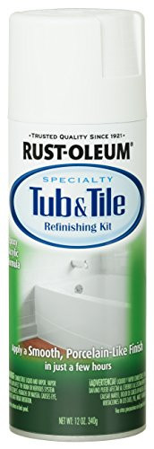Rust-Oleum 280882 Specialty Tub and Tile Spray Paint, 12-Ounce, White