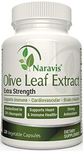 Naravis Olive Leaf Extract  750mg  120 Veggie Capsules  20 Oleuropein  NonGMO  Immune Support  Cardiovascular Health  Antioxidant Supplement