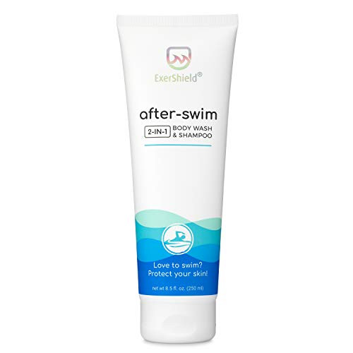 2 in 1 Chlorine Body Wash and Chlorine Shampoo for Swimmers  After Swim Chlorine Odor Removal Body Wash and Swimmer Shampoo; Hard Water Shampoo  Made in USA