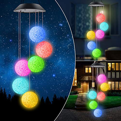 ERYTLLY Solar String Lights Color Changing LED Mobile Hummingbird Wind Chimes Waterproof Outdoor Solar Lights for Home Yard Patio Garden Balls Chimes ERYTLLY Solar String Lights Color Changing LED Mobile Hummingbird Wind Chimes Waterproof Outdoor Solar Lights for Home Yard Patio Garden Balls Chimes