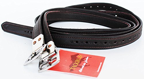 Equestrian Horse Tack Adult English Saddle Stirrup Leathers Brown 804ST19BR54