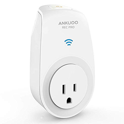 Ankuoo Smart Plug WiFi Remote Control Outlet that Compatible with Alexa Smart Timer Socket with Energy Monitor Via REC APP