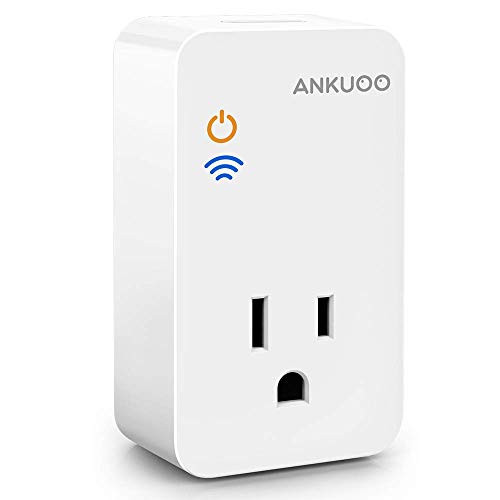 Smart Plug WiFi Remote Control OutletSmart Timer Socket Woks with Alexa Google Home via REC APP