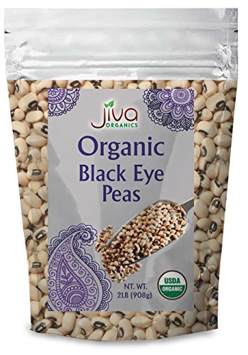 Jiva Organic Black Eye Peas 2 Pound Bag  Cowpeas