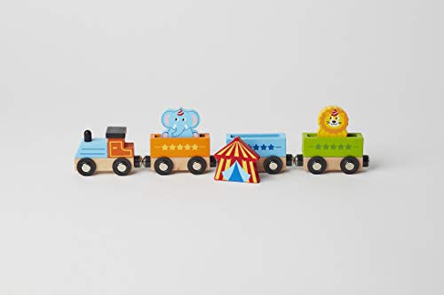 The Original Toy Company Wood Toy Train Playset  Circus Train