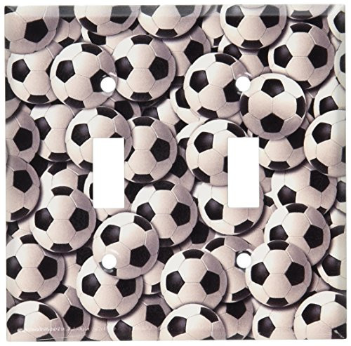 Art Plates - Soccer Balls Switch Plate - Double Toggle
