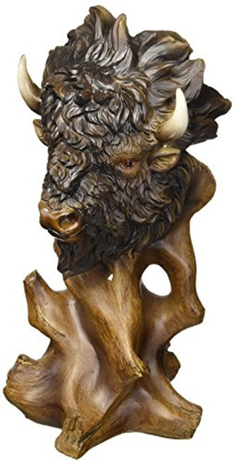 StealStreet Faux Wood Buffalo Collectible Decoration Design Animal Figurine Statue StealStreet Faux Wood Buffalo Collectible Decoration Design Animal Figurine Statue