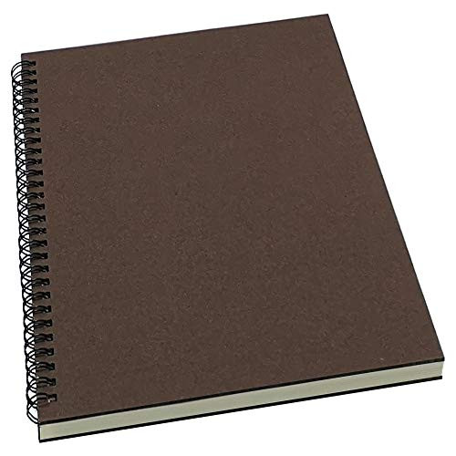 YUREE Spiral NotebookSpiral Journal Lined B5 Hard Kraft Cover Wirebound Notebook Ruled 70 Sheets 140 Pages 105 x 73 Dark Brown