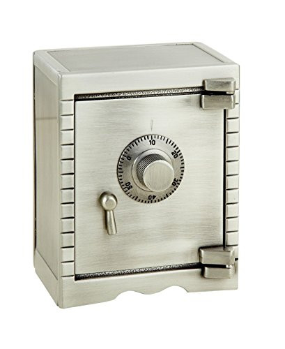 Elegance Pewter Finish Saftey Deposit Money Bank