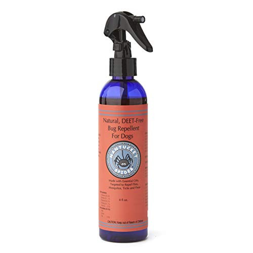 Nantucket Spider Natural Insect Repellent for Dogs  Organic Essential Oil Spray  Repels Mosquito Flies Ticks  Fleas  NonGreasy DEET Free Bug Repellant with Thyme Oil  8 fl oz