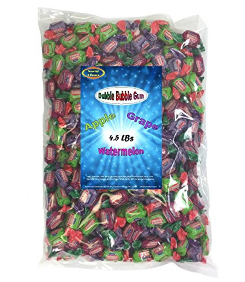 Dubble Bubble Gum 45 Lbs Assorted Flavors Individually Wrapped