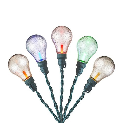 Holiday Living 10-Count 9-ft Multi-Function Multicolor Edison LED Battery-Operated Indoor/Outdoor Christmas String Lights with Timer