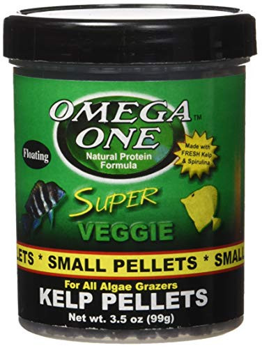 Omega One Super Color Veggie Kelp 3mm Floating Pellets 35 oz Container