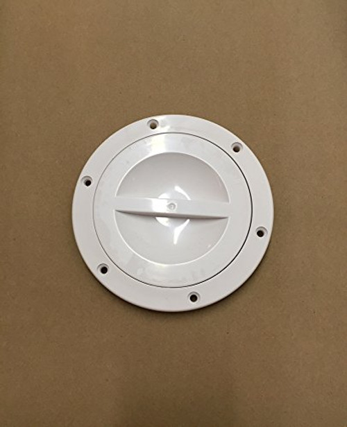 Automotive Authority LLC 4 White Round Access Hatch Cover Deck Plate for RV Marine Boat White
