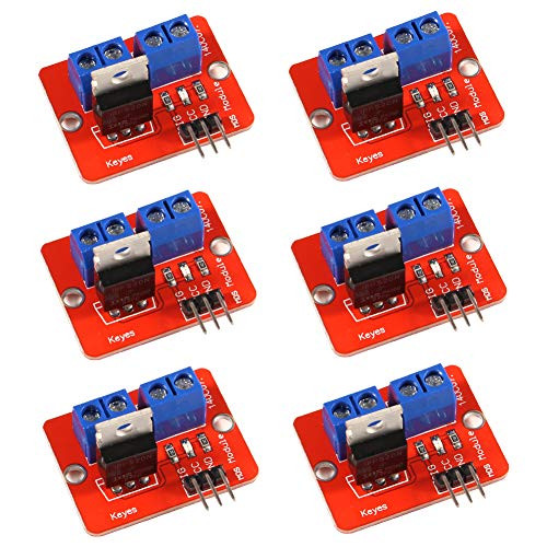 AiTrip 6 PCS IRF520 Mosfet Button Driver Module for Arduino MCU ARM Raspberry PI