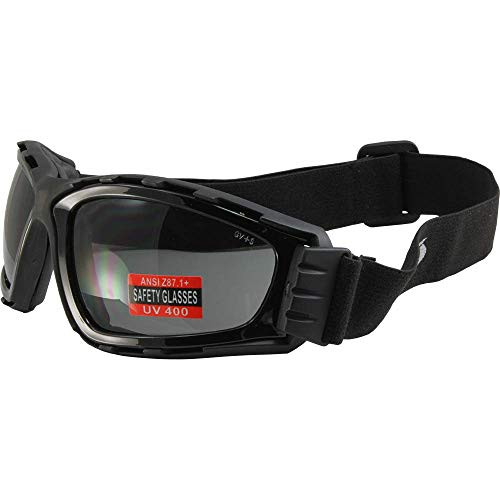 Global Vision Trip Motorcycle Goggles Black Frames with Clear Lenses Smoke Global Vision Trip Motorcycle Goggles Black Frames with Clear Lenses Smoke