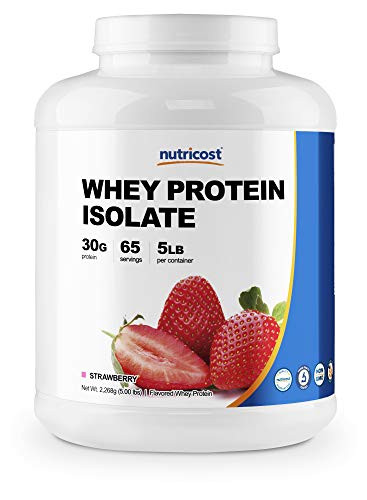 Nutricost Whey Protein Isolate Strawberry 5LBS