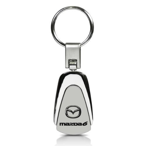 Mazda 6 Chrome Metal Tear Drop Key Chain