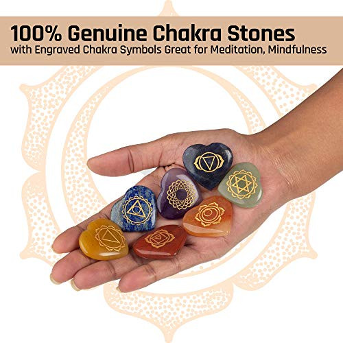 JK Ink Natural 7 Chakra Stones Set and Healing Crystal Stones Kit Includes 7 Engraved Chakras Energy Crystals Reiki Supplies Chakra Crystals Healing Stones and Crystals Set JK Ink Natural 7 Chakra Stones Set and Healing Crystal Stones Kit Includes 7 Engraved Chakras Energy Crystals Reiki Supplies Chakra Crystals Healing Stones and Crystals Set