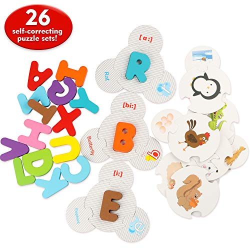 Jamohom Wooden Spell Alphabet Matching Puzzle Developmental Letters Blocks with 50Pieces Cards Board Develops Vocabulary and Spelling Skills for Kids Jamohom Wooden Spell Alphabet Matching Puzzle Developmental Letters Blocks with 50Pieces Cards Board Develops Vocabulary and Spelling Skills for Kids