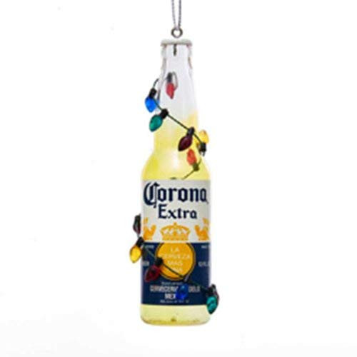 Kurt Adler Corona Bottle With Christmas Light Strand Bulb Garland Ornament