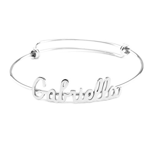 Yiyang Friendship Name Gabriella Bracelet Personalized Gifts for Women Unique Expandable Wire Bangle Stainless Steel Jewelry
