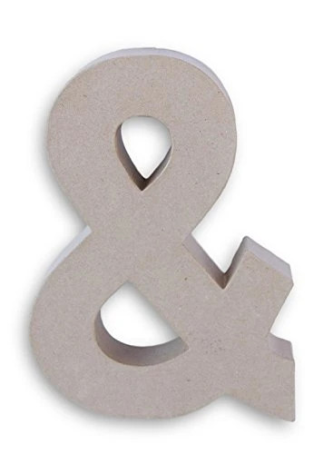 Darice Paper Mache Symbol for Craft or Display  Ampersand  12 Inches x 85 Inches x 15 Inches