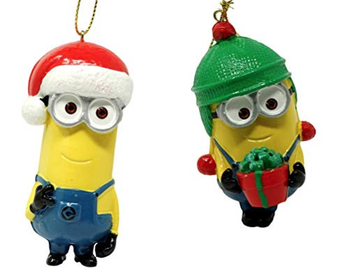 Illumination Entertainment Despicable Me Ornaments Set, Bob The Minion and Stuart The Minion, 2 Pack