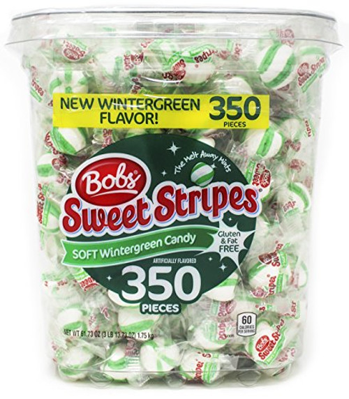Bobs Sweet Stripes Soft Mints Candy Wintergreen 350 Count Bobs Sweet Stripes Soft Mints Candy Wintergreen 350 Count