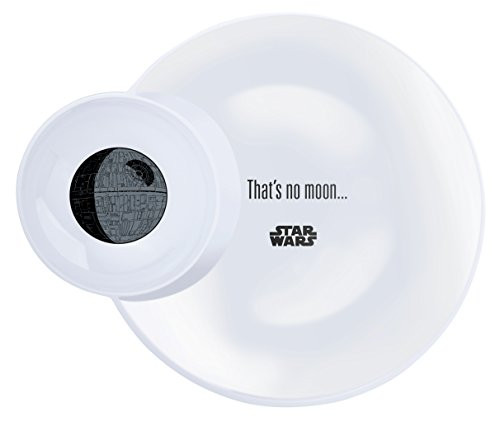 Zak Designs MultiPurpose Plate with Built In Dipping Sauce Dish featuring Star Wars Graphics Breakresistant and BPAfree Melamine 11