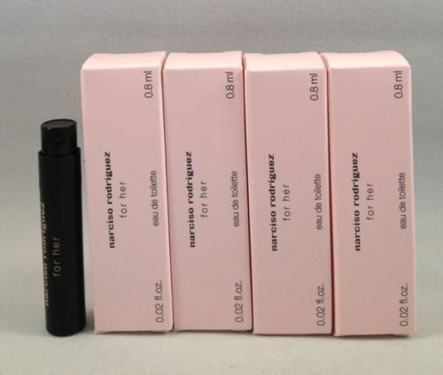 4 Narciso Rodriguez for Her EDT Spray Sample Travel Vial 02 Oz8 Ml Each Lot 4 Narciso Rodriguez for Her EDT Spray Sample Travel Vial 02 Oz8 Ml Each Lot