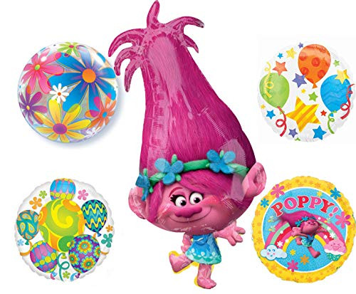 Trolls Birthday Party Supplies Poppy Balloon Bouquet Decorations
