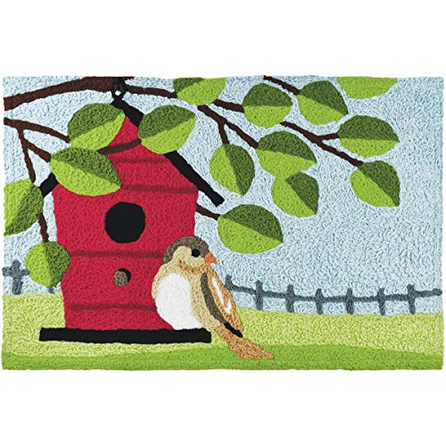 Jellybean Birdhouse Perch IndoorOutdoor Machine Washable 20 x 30 Accent Rug