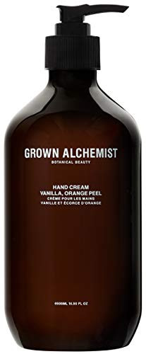 Grown Alchemist Hand Cream  Vanilla  Orange Peel  Vegan Hand  Cuticle Moisturizer Clean Skincare 500ml  169oz Pump Bottle