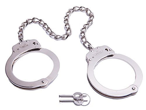 Campco UZIHCLEG 16Inch Twist Chain Double Lock Leg Irons Silver