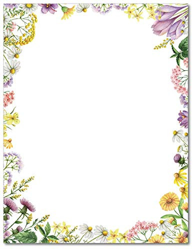 Flower Meadows Stationery Paper - 80 Sheets