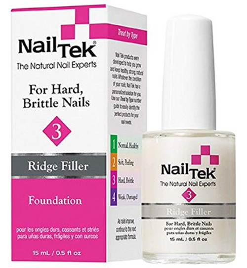 Nail Tek Foundation 3 Ridge Filling Strengthening Base Coat for Dry and Brittle Nails 05 oz 1Pack Nail Tek Foundation 3 Ridge Filling Strengthening Base Coat for Dry and Brittle Nails 05 oz 1Pack