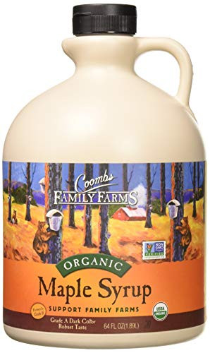 Coombs Family Farms Organic Maple Syrup Grade A Dark Color Robust Taste 64Ounce Jug