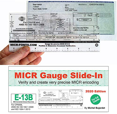 MICR Check Position Gauge for Cut Checks