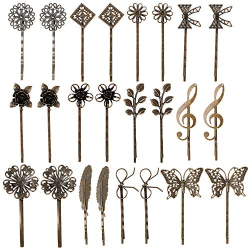 inSowni 24 Pack12 Pairs Bronze Vintage Retro Leaf Flower Butterfly Alligator Hair Clips Bobby Pins Hairpins Barrettes Accessories for Women Girls inSowni 24 Pack12 Pairs Bronze Vintage Retro Leaf Flower Butterfly Alligator Hair Clips Bobby Pins Hairpins Barrettes Accessories for Women Girls