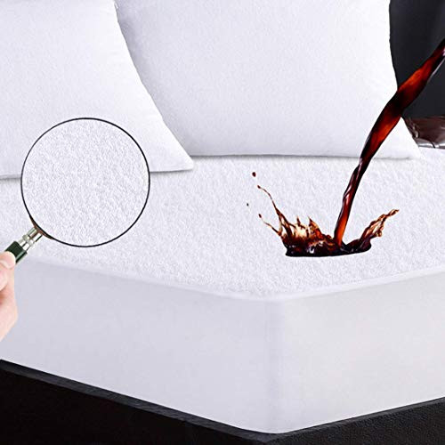 Twin Size Premium 100 Waterproof Mattress ProtectorVinyl Free Deep Pocket Stretch to 16 Cotton Terry Waterproof Mattress Cover Safe Fitted Mattress Protector 10 Year Quality Assurance Twin Size Premium 100 Waterproof Mattress ProtectorVinyl Free Deep Pocket Stretch to 16 Cotton Terry Waterproof Mattress Cover Safe Fitted Mattress Protector 10 Year Quality Assurance