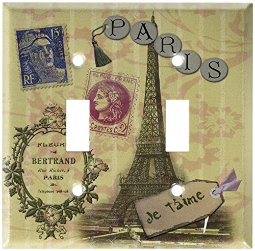 Art Plates - Paris Je T'aime Switch Plate - Double Toggle