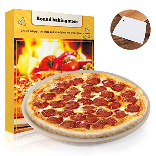 Pizza Stone 15 Round Engineered Tuff Cordierite Durable Baking Stones for Ovens  Grill  BBQ Stone Oven Round Pizza Stone