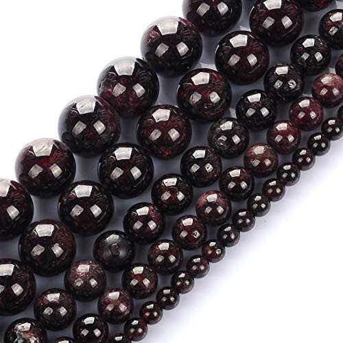 Natural 8mm Garnet Gemstone Beads Round Loose Gemstone Beads for Jewelry Making Strand 15 Inch Natural 8mm Garnet Gemstone Beads Round Loose Gemstone Beads for Jewelry Making Strand 15 Inch