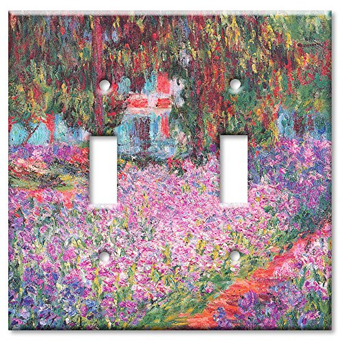 Double Gang Toggle Wall Plate - Monet: The Artist's Garden