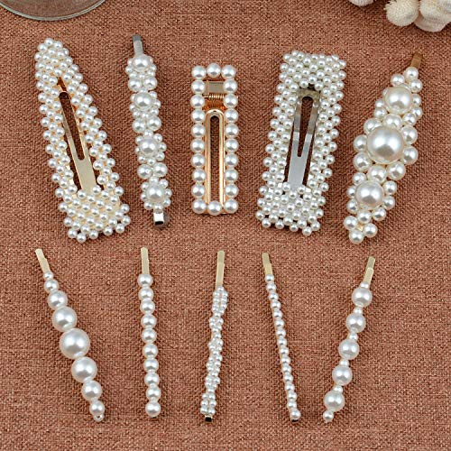 Warmfits Pearl Hair Clips Pearl Hair Accessories Gift for Women Girls 10pcs Elegant Large Big Hair Styling Pearl Hair Pins Bridal Hair Barrettes for Wedding Party and Daily Wearing Warmfits Pearl Hair Clips Pearl Hair Accessories Gift for Women Girls 10pcs Elegant Large Big Hair Styling Pearl Hair Pins Bridal Hair Barrettes for Wedding Party and Daily Wearing
