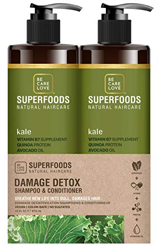 Be Care Love SuperFoods Damage Detox Shampoo  Conditioner Duo Kale
