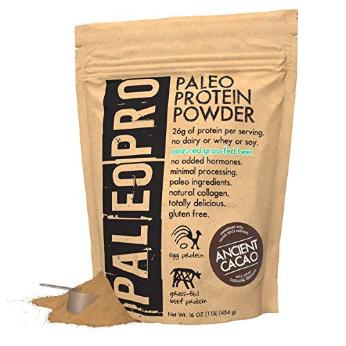 PaleoPro Protein Powder Gluten Free Dairy Free Whey Free Soy Free No Added Hormones Pastured Grassfed Beef Minimally Processed Paleo Ingredients 1lb454g About 15 Servings Ancient Cacao